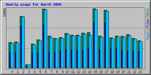 Hourly usage for March 2026