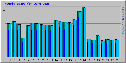 Hourly usage for June 2026