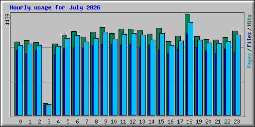 Hourly usage for July 2026